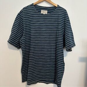 current elliott blue striped mens tee shirt